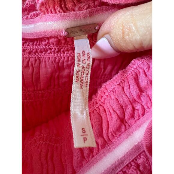 Free people Josephine mini bubble dress in bubblegum pink size small - Picture 11 of 13